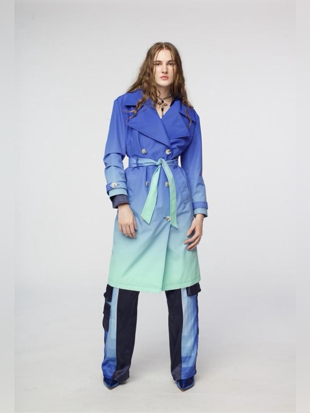 OOH BABY by Anika Gradient Ombré Trench Coat | Size M